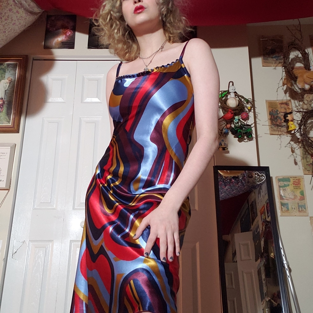 70's inspired Vintage midi dress
